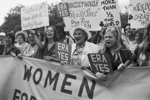 Bella Abzug Joining with Protesters