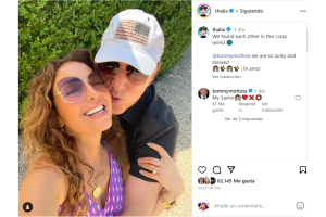 Thalía y Tommy Mottola 