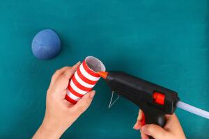 Diy 4th July petard toilet sleeve, paper, cardboard color American flag red blue white