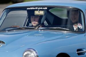 Prince Harry Attends A Track Day For The Royal Foundation Endeavour Fund & Visits Boultbee Flight Academy