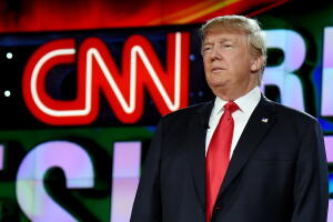 Trump en un debate organizado por CNN en 2015