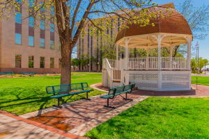 Lubbocks Town square with Gazebo in  downtown area.