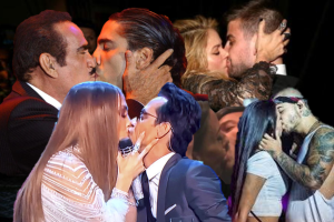 Besos de famosos