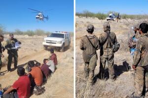 Tres grupos en la misma área, así encuentran a 16 indocumentados al este del desierto de Arizona.