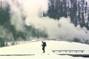 Snowmobiles in Yellowstone