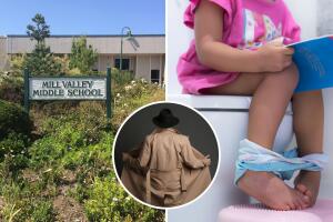 Un individuo fue arrestado en la Mill Valley Middle School después de ingresar al baño de mujeres y participar en conductas inapropiadas frente a las estudiantes. El sospechoso, identificado como Derrell Bland, enfrenta cargos graves por allanamiento, exposición indecente y acoso a menores.