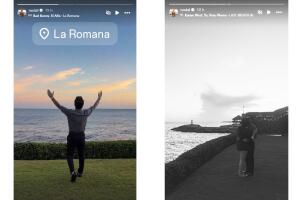 Nodal y Ángela muy enamorados en La Romana