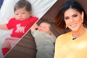 Francisca Lachapel y su bebé Gennaro