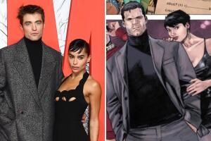 zoe kravitz y robert pattinson premiere de batman - comic dc.jpg
