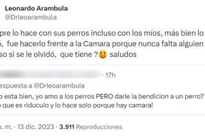 Leonardo, hermano de Aracely Arámbula, justificó el actuar de su hermana con el perro con el se topó en las inmediaciones de la Basílica de Guadalupe.  