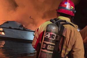 Boat Fire California