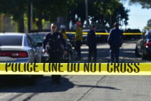 Escena crimen policía California