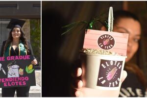 Joven se gradua gracias a su negocio de elotes