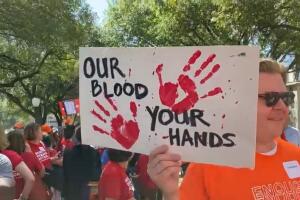 "Nuestra sangre, tus manos"  ATX