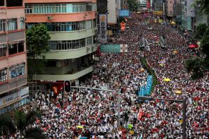 Protest to demand authorities scrap a proposed extradition bill with China, in Hong Kong