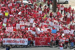 Arizona Teachers Go On Strike And March To State Capitol