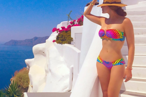 Galilea Montijo en Grecia