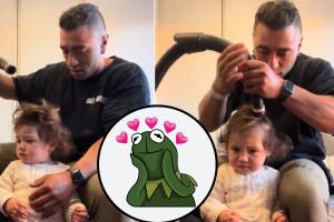 Padre se hace viral por la forma en la que peina a su hija.