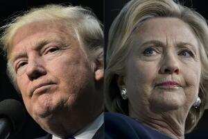 Donald Trump y Hillary Clinton durante la campaña electoral de 2016.