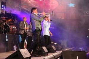 Backstage con El Recodo