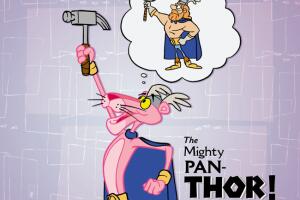 Pantera rosa en su portada