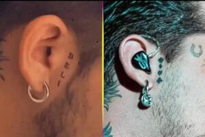 Christian Nodal borró el tatuaje que dice 'Beli'