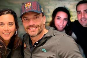 Julián Gil, su hija y su yerno