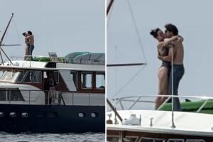 Katy Perry y Justin Trudeau a bordo de un yate en la costa de Santa Bárbara.