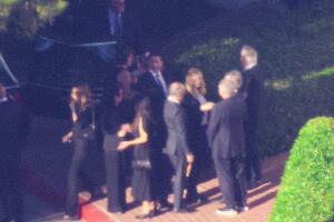 Jennifer Aniston, Courteney Cox, David Schwimmer, Lisa Kudrow, Matthew Perry's Funeral