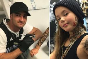 Benjamin Lloyd utiliza tinta orgánica para hacer estos tatuajes temporale a los niños en Nueva Zelanda.