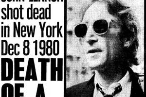 Portada del Daily Mirror sobre el asesinato de John Lennon