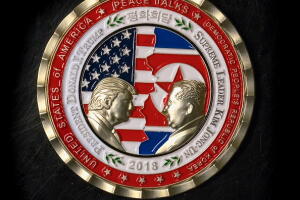 Moneda de la cumbre entre Trump y Kim Jong Un
