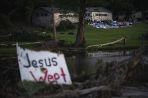 Una de las cabañas de Camp Mystic, cerca del río Guadalupe, después de que una inundación repentina arrasara la zona el lunes 7 de julio de 2025 en Hunt, Texas. 