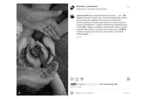 Así anunció Dulce el nacimiento de su segundo bebé.