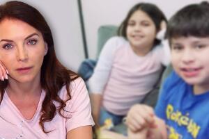 Laura Flores y sus hijos