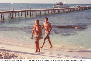 Pam Anderson & Tommy Lee on honeymoon