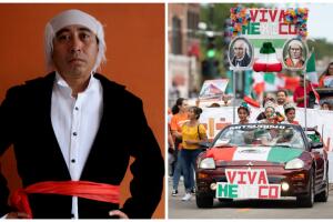 Conductor de Uber en México decora su coche por fiestas patrias.