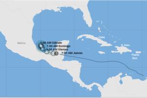 Trayectoria tormenta tropical Lisa