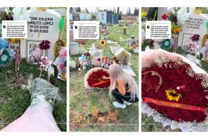 Así luce la tumba de Valeria Márquez.