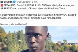 El activista Bo Loudon fue el primero en reportar la supuesta deportación del 'tiktoker' Khaby Lame.  