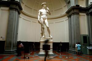 Michelangelo's famous marble statue of "
