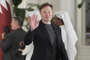 Elon Musk durante un evento en honor al presidente estadounidense Donald Trump en el Palacio de Lusail, en Doha, Qatar, el miércoles 14 de mayo de 2025. 