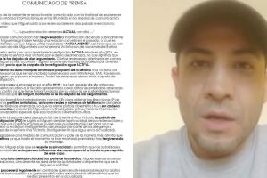 Mickey Santana lanzó un comunicado en el que denuncia supuestas "amenazas" por parte de Ana Victoria Ruiz Palacios, desaparecida desde abril de 2022. 