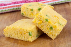 Jalapeno corn bread squares