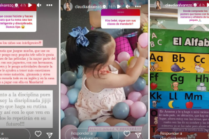 Claudia Álvarez contó las actividades que le pone a su hija Kira