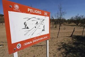 A sign warning about the isolated zone o