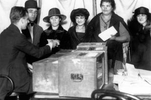 Women Voting For First Time