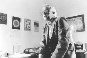Bernie Sanders in his office as mayor of Burlington, Vermont in 1985