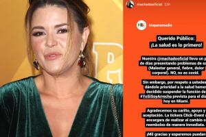 Alicia Machado tuvo que suspender su obra de teatro programada el pasado fin de semana en Miami tras presentar malestares en su salud.