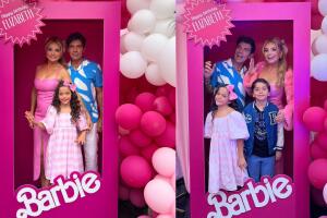 Elizabeth Álvarez y su familia se convirtieron en Barbie y Ken por el cumpleaños de la actriz